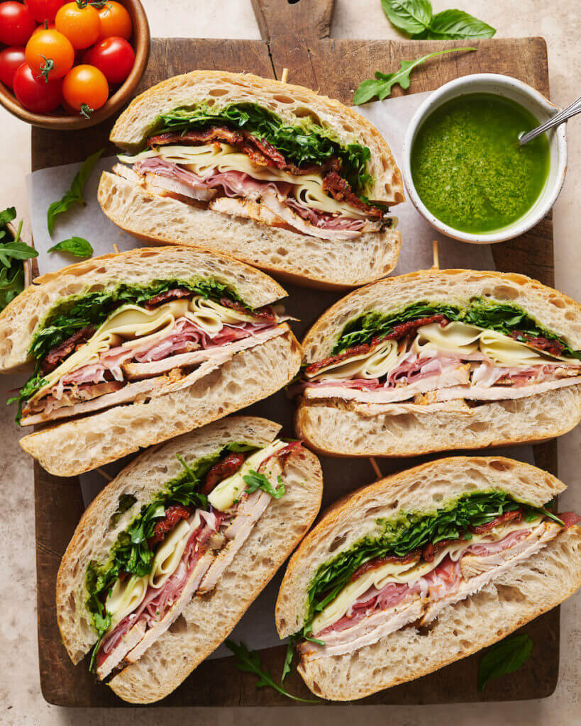 Italian Turkey Club Sandwiches