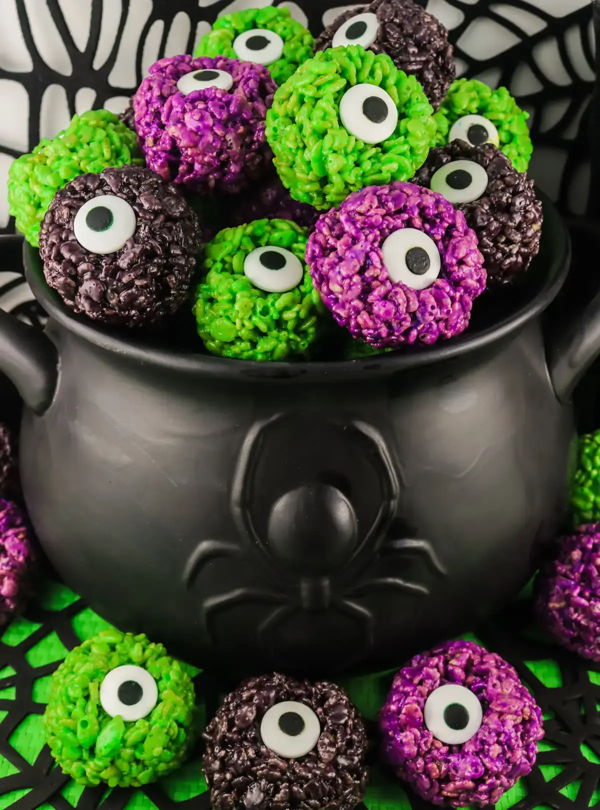 Monster Eye Balls Rice Krispie Bites
