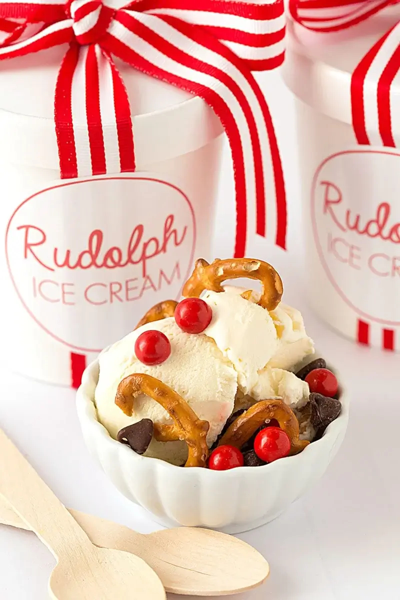 No-Churn Rudolph Ice Cream
