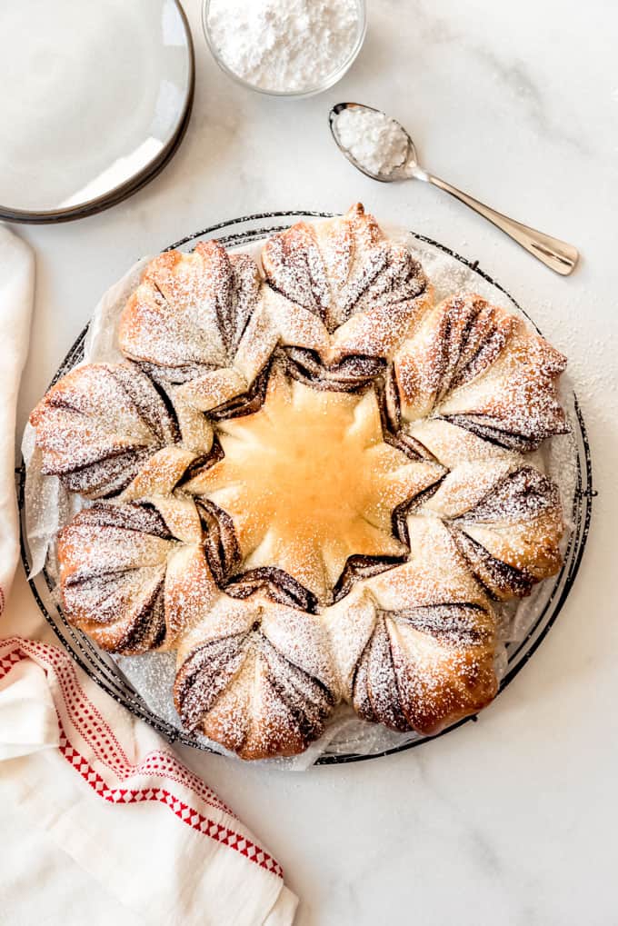 Nutella-Filled Christmas Star Bread