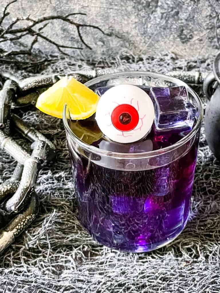 Purple People Eater Halloween Cocktail (+Mocktail)
