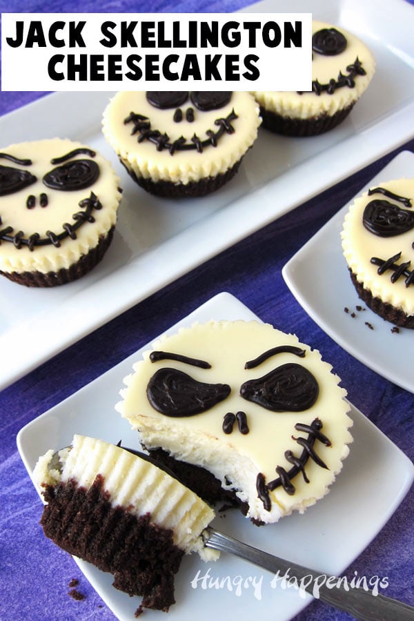 Smiling Jack Skellington Cheesecakes