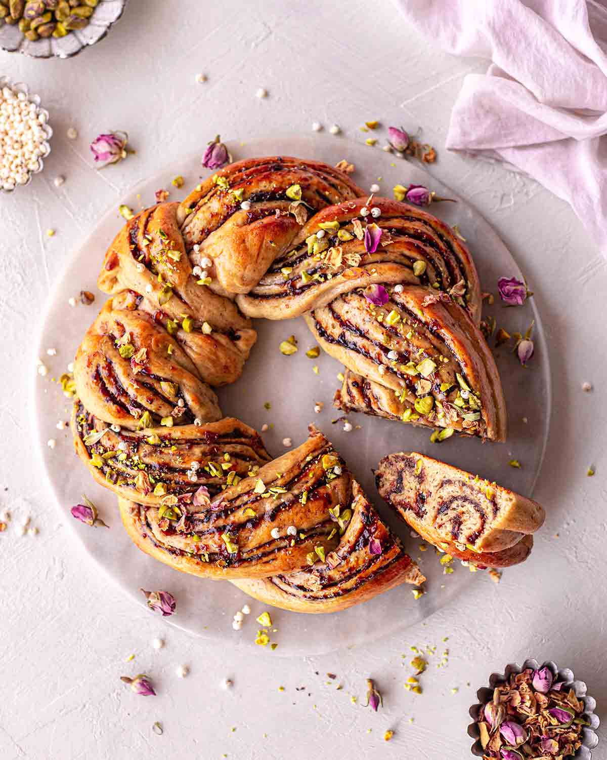 Spiced Fruit Christmas Wreath Bread