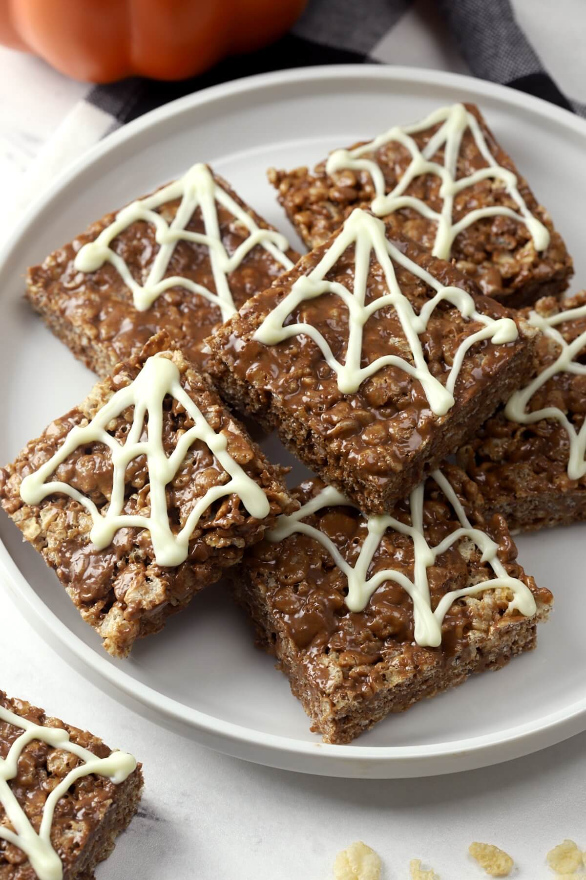 Spider Web Halloween Rice Krispies Treats