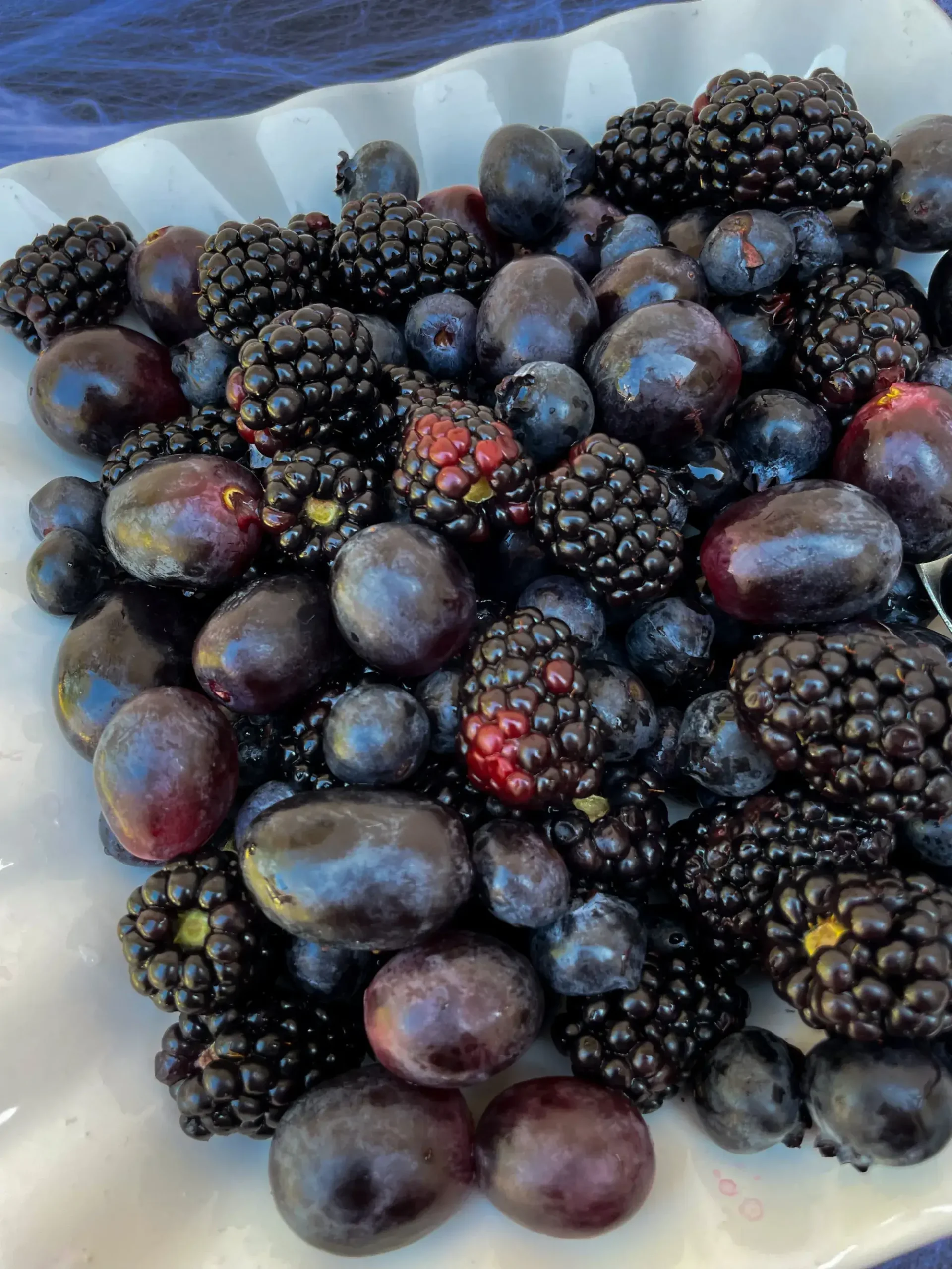 Spooky Black Fruit Salad
