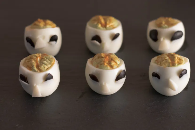 Spooky Deviled Eggs
