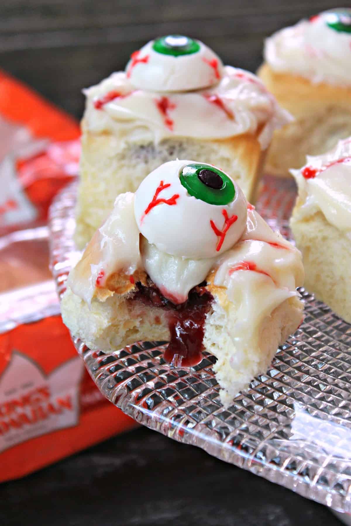 Spooky Eyeball Sweet Rolls