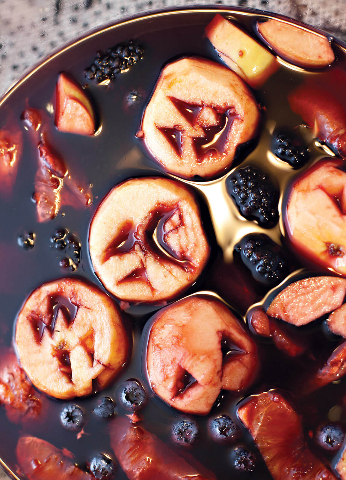 Spooky Sangria Punch With Jack-O-Lanterns