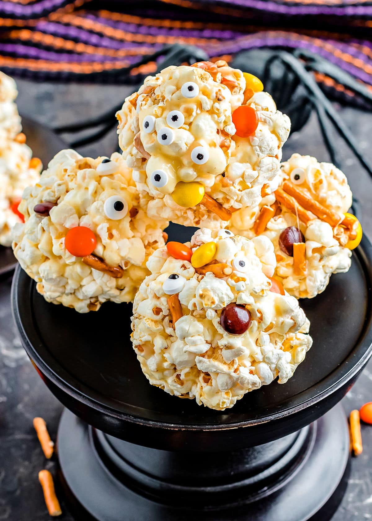 Sweet and Salty Halloween Popcorn Balls