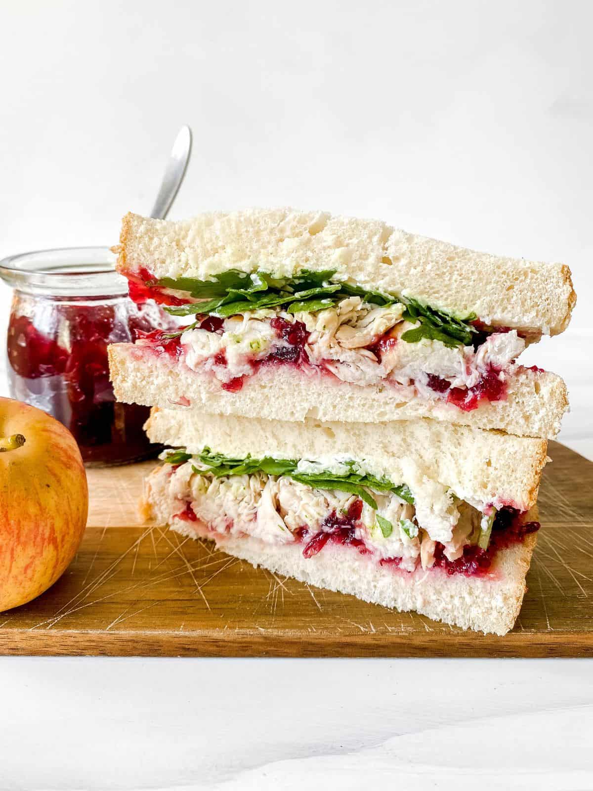Turkey Cranberry Cream Cheese Sandwich