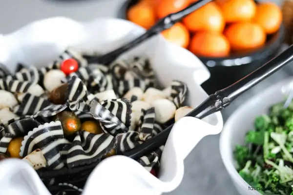 Wicked Good Halloween Caprese Pasta Salad