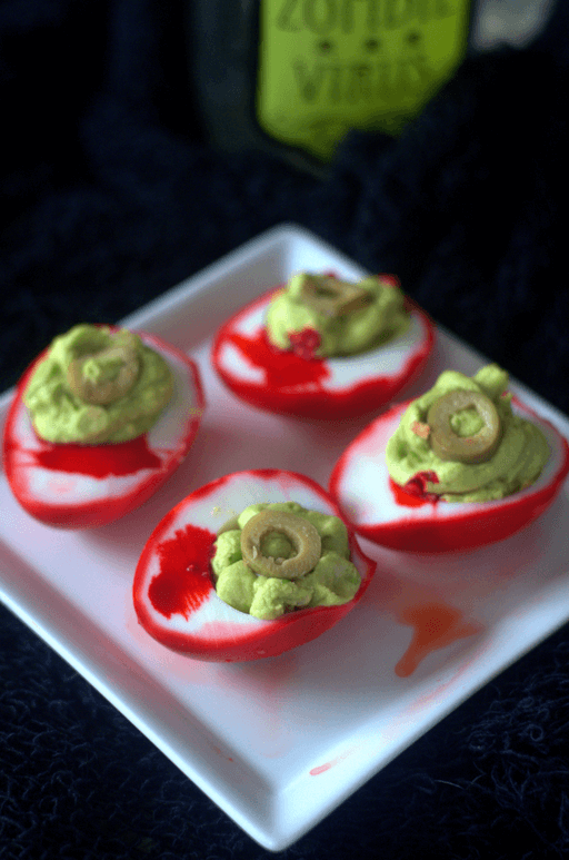 Zombie Eyeball Deviled Eggs