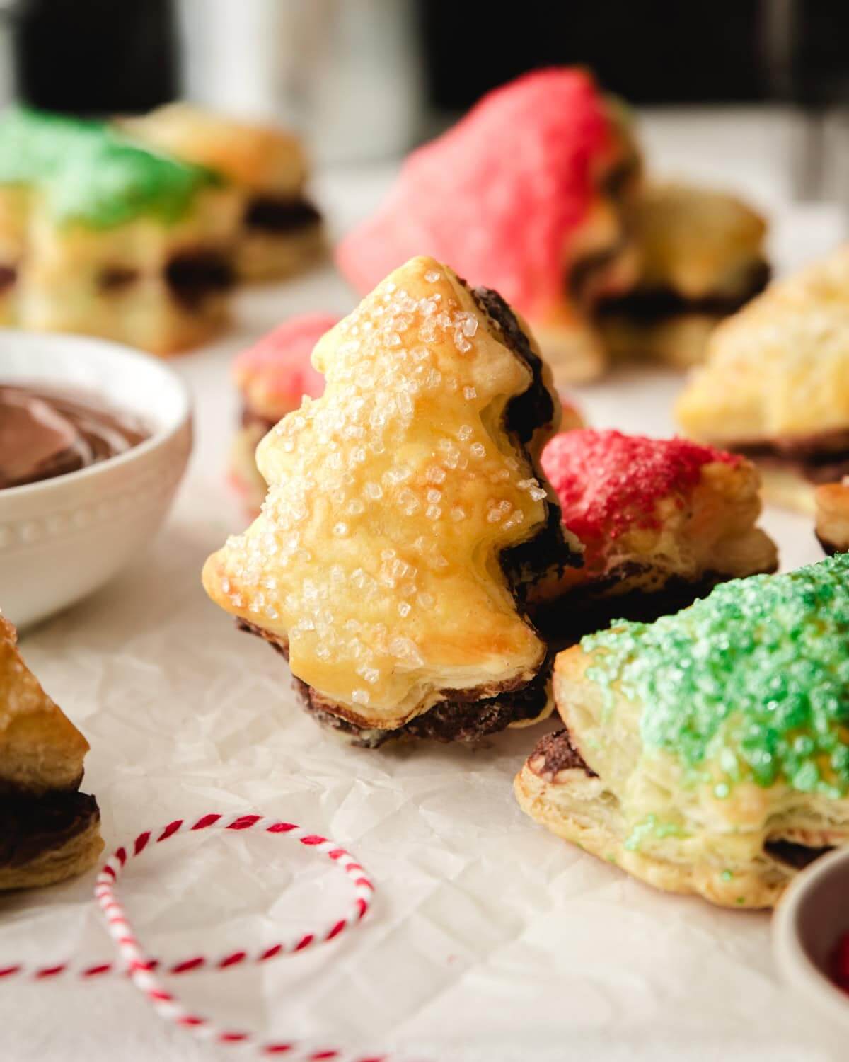 3-Ingredient Puff Pastry Christmas Trees With Nutella