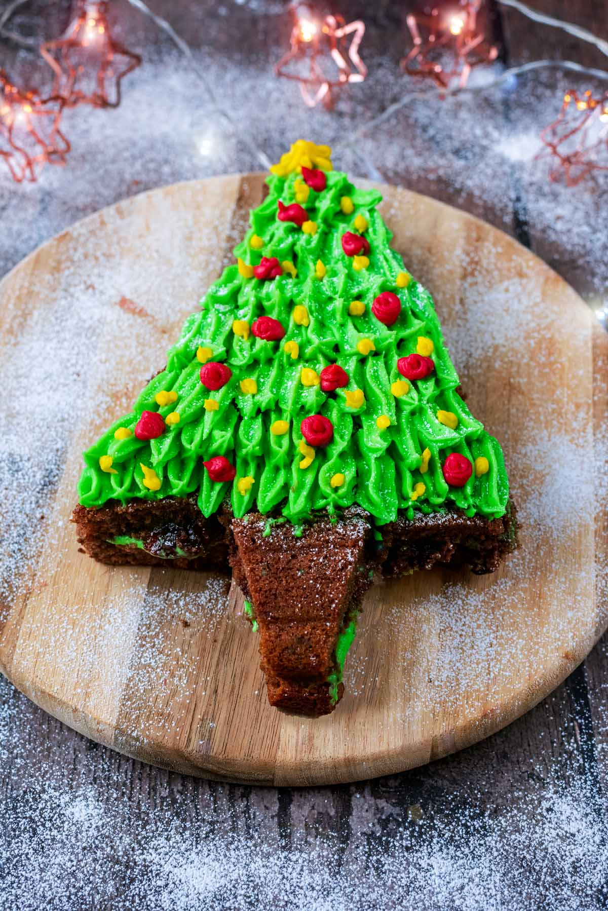 Buttercream And Jam Christmas Tree Cake