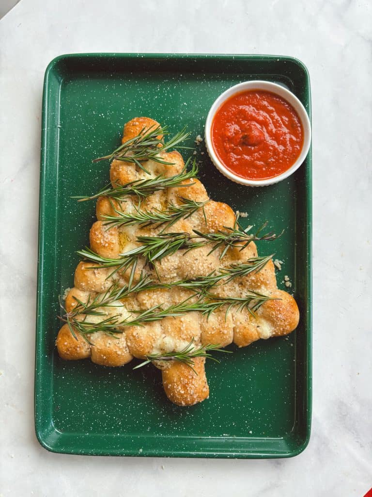 Cheesy Rosemary Pull-Apart Christmas Tree