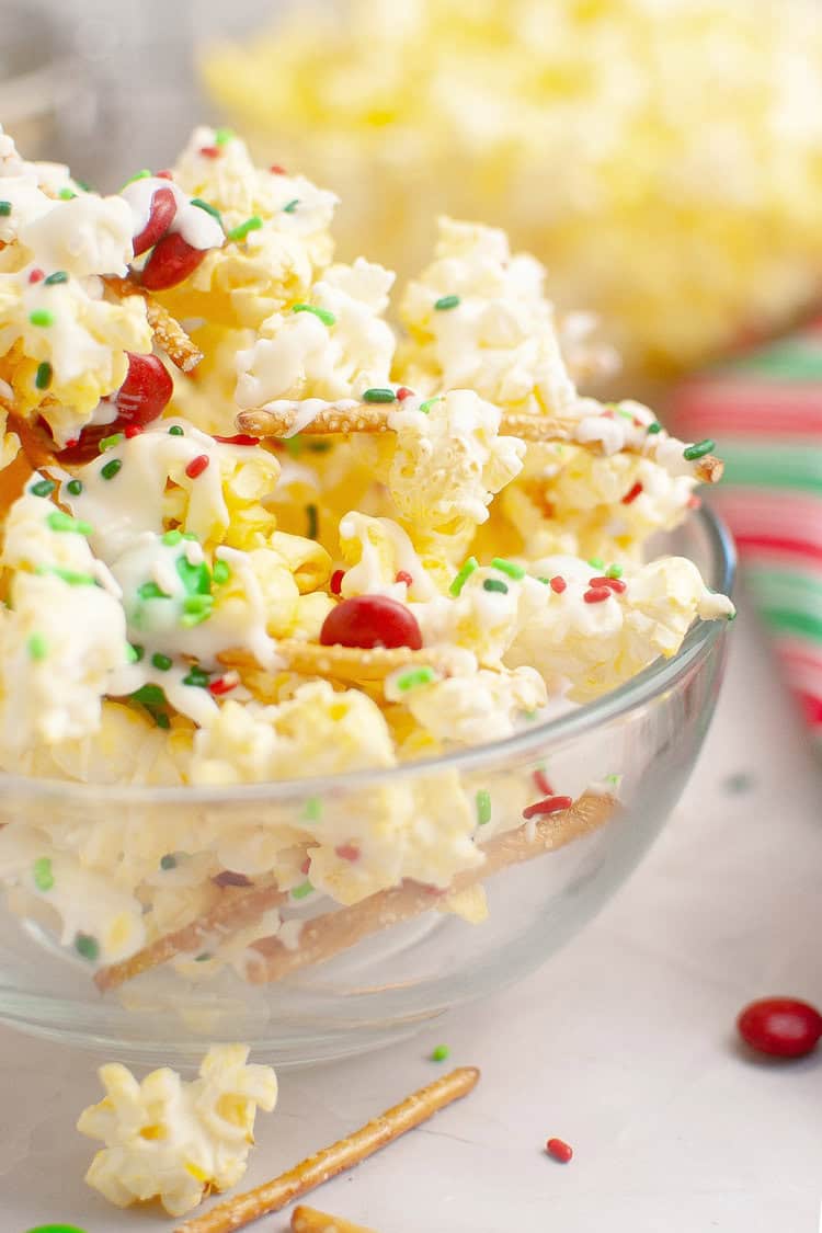 Christmas Crunch Popcorn Snack Mix