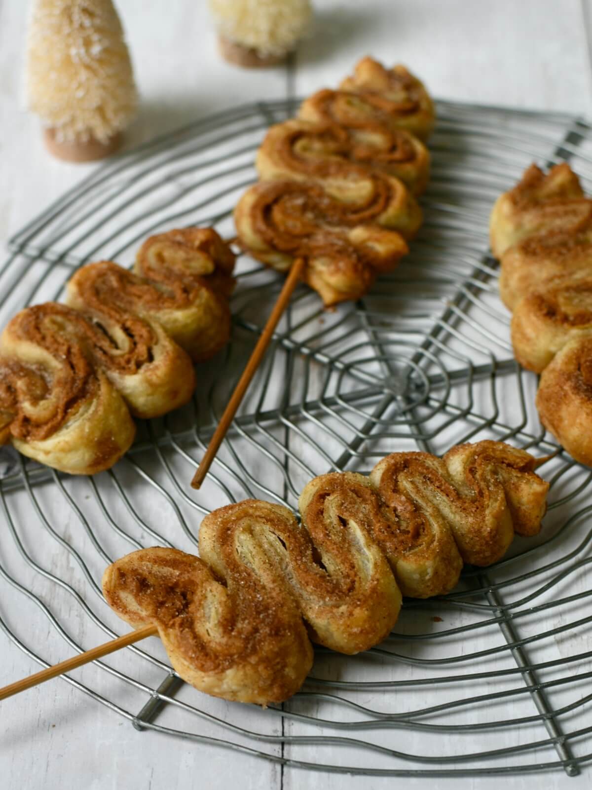 Cookie Butter Puff Pastry Christmas Trees