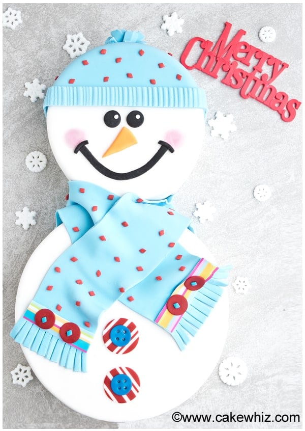 Frosting & Fondant Snowman Cake
