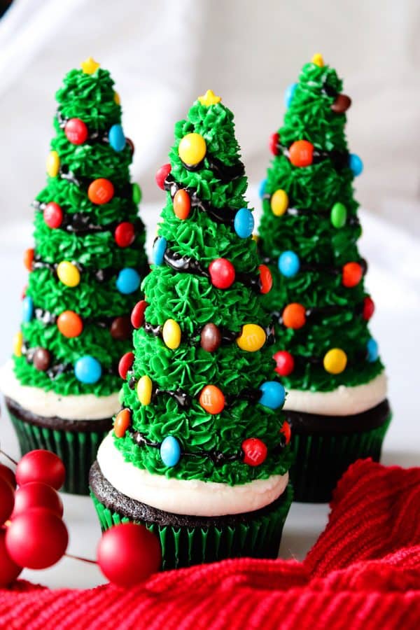 Ice Cream Cone Christmas Tree Cupcakes