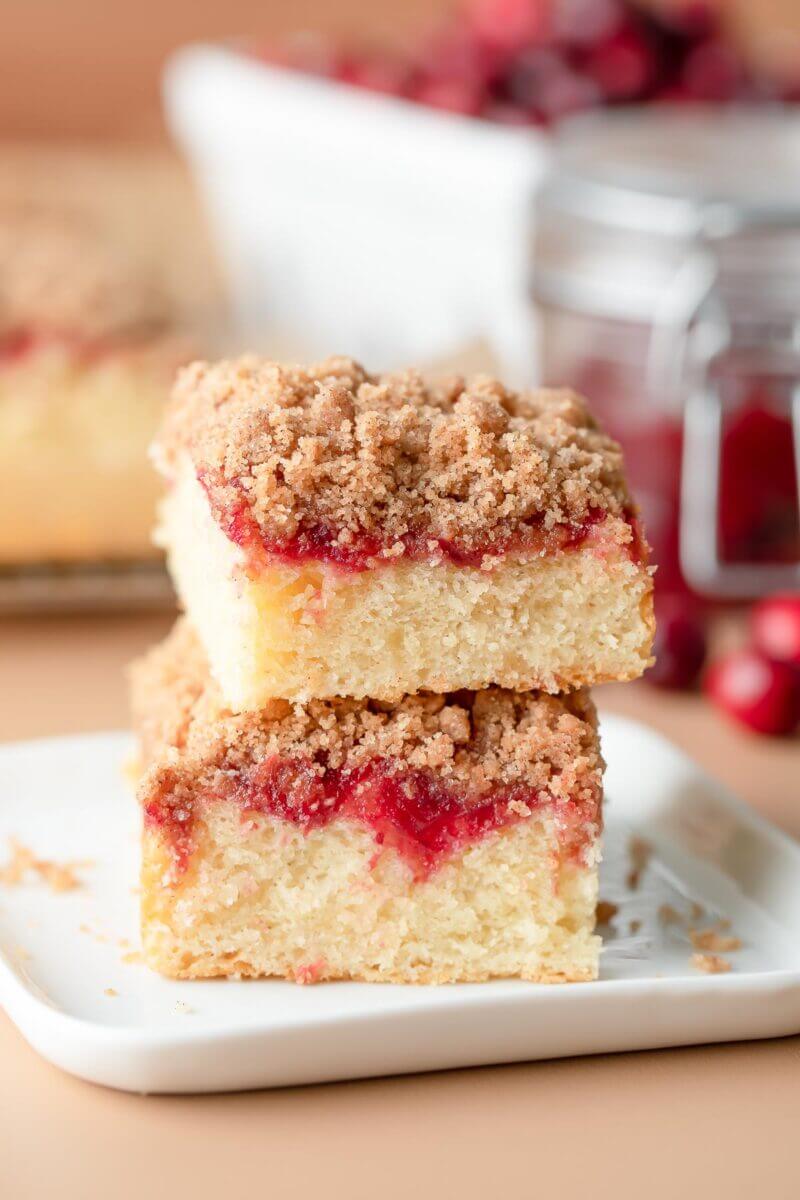 Leftover Cranberry Sauce Coffee Cake