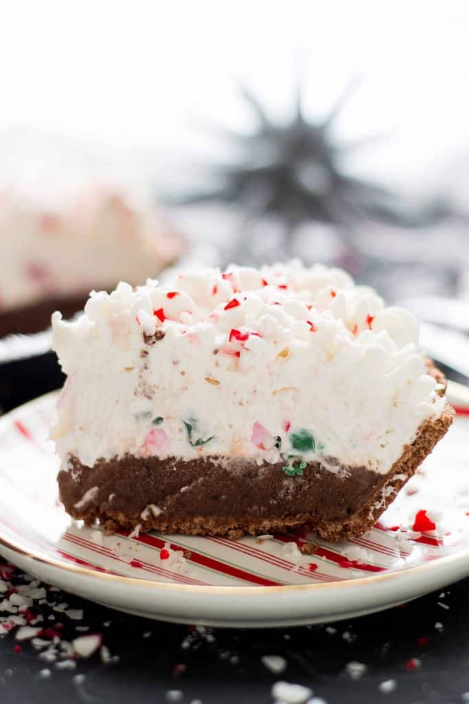 No-Bake Candy Cane Pie