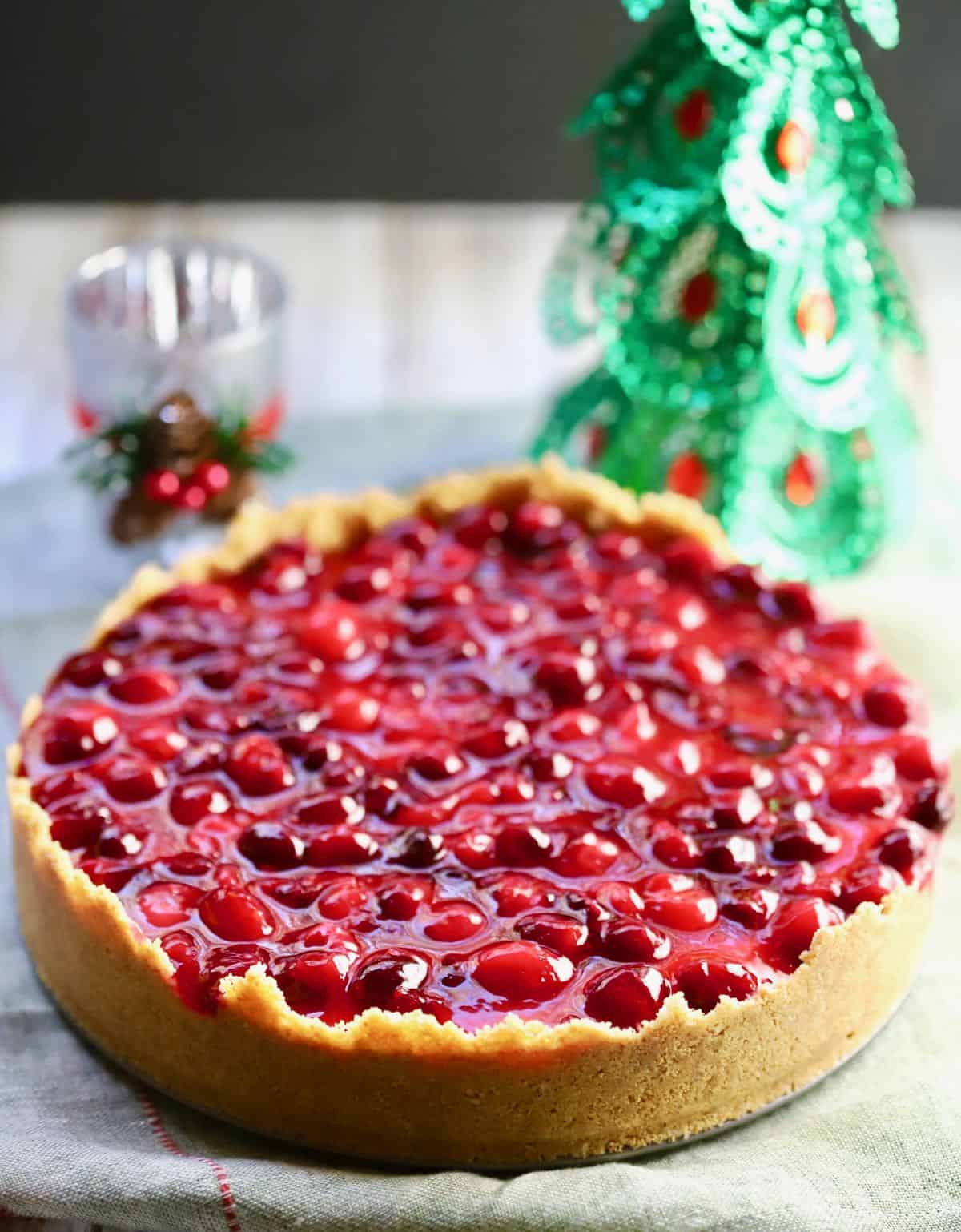No-Bake Cranberry Cheesecake