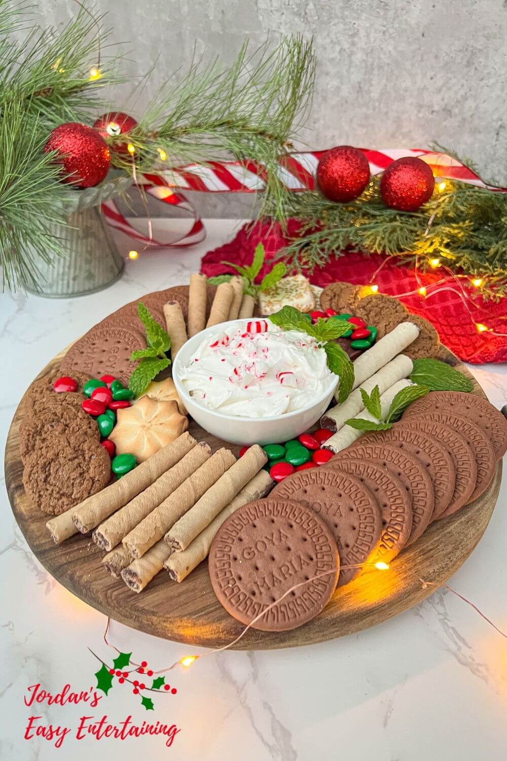 Peppermint Cream Cheese Holiday Dip