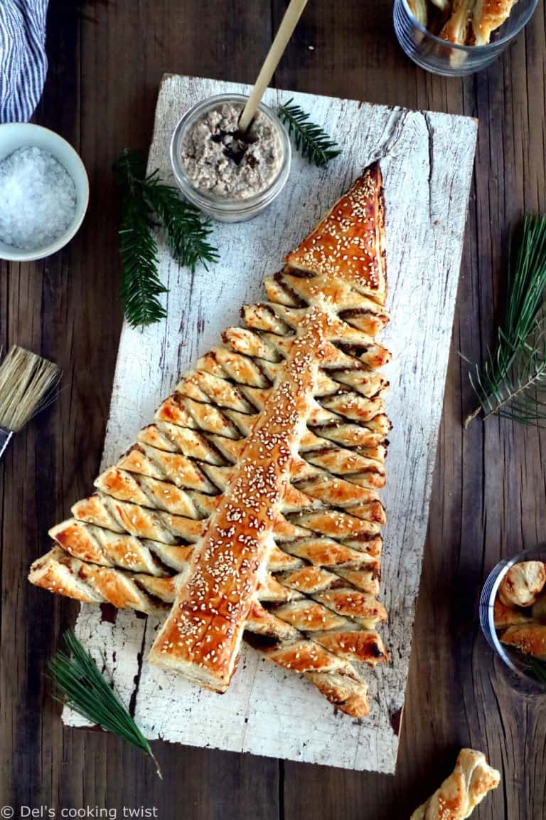 Puff Pastry Christmas Tree Appetizer