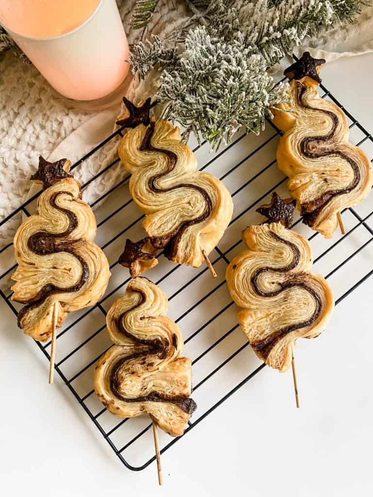 Puff Pastry Christmas Trees Skewers