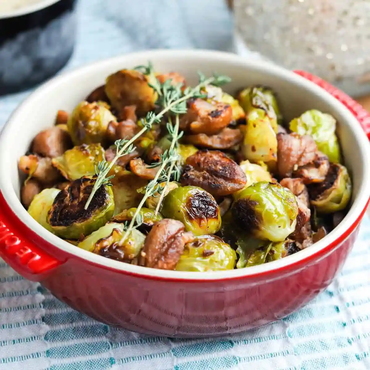Smoky Roasted Brussels Sprouts And Chestnuts