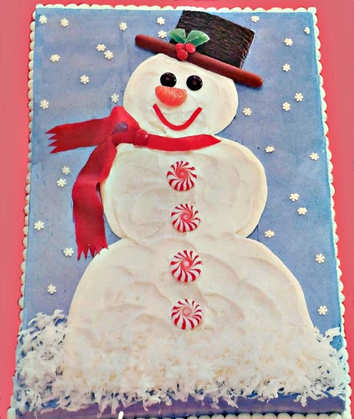 Snowman Christmas Cake