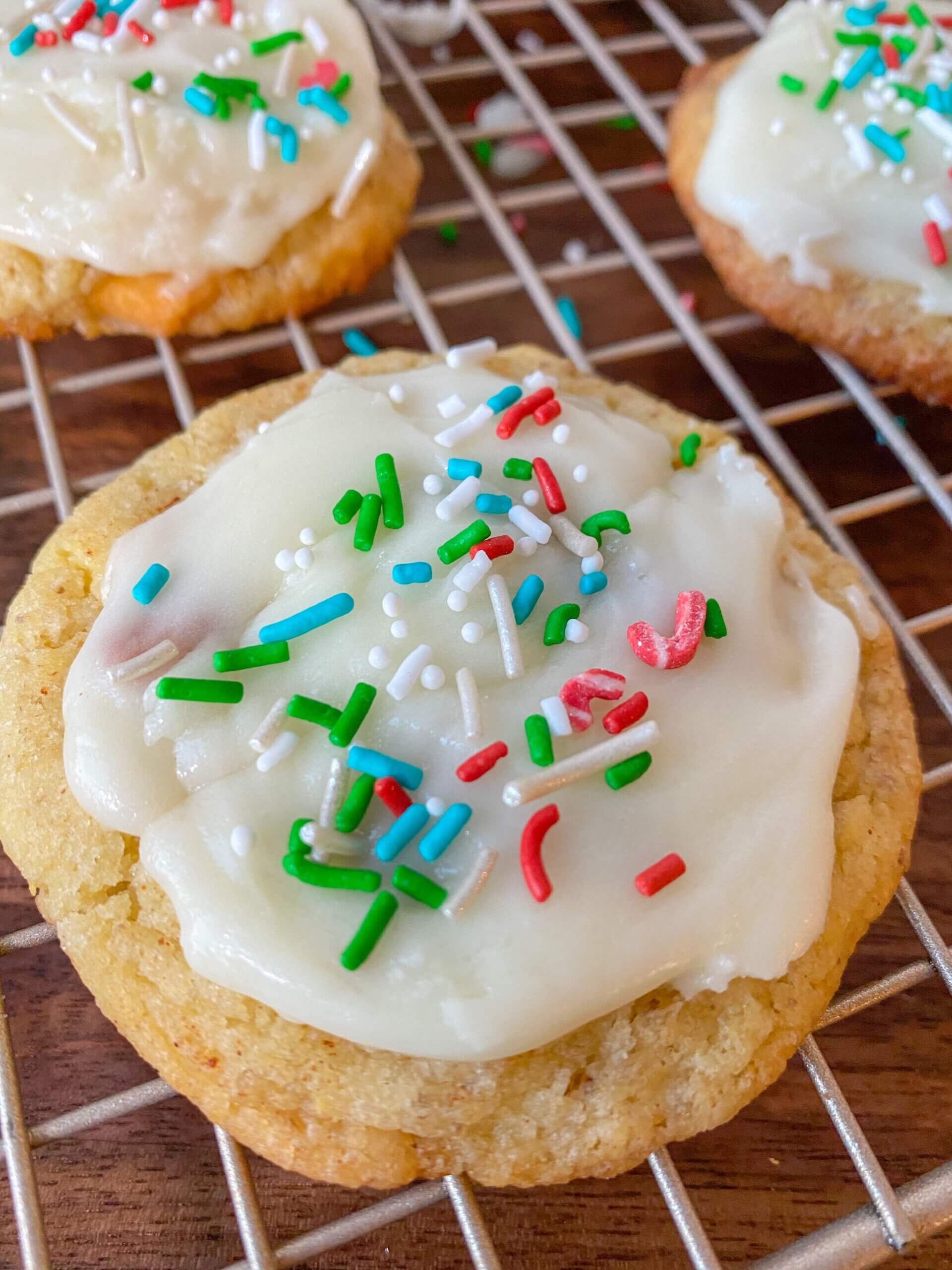 Vegan Christmas Bling Sugar Cookies