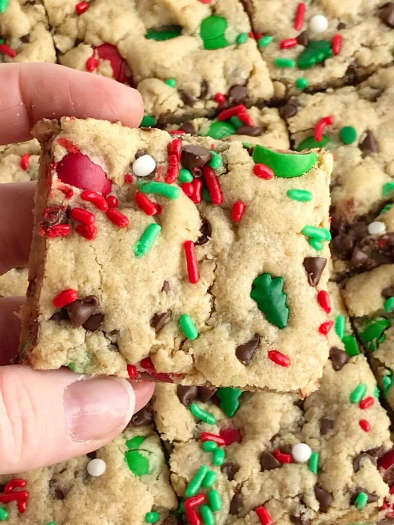 Santa's Peanut Butter Cookie Bars