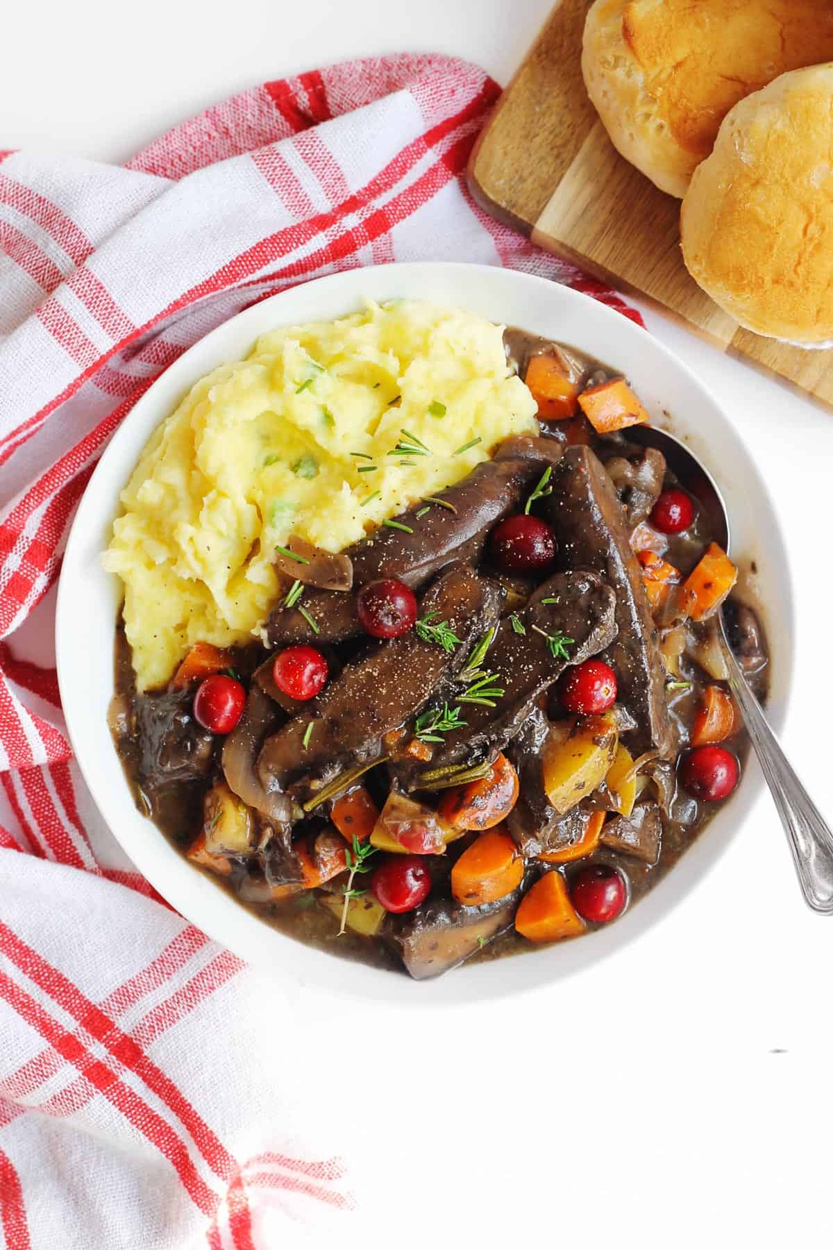 Vegan Cranberry Portobello Pot Roast