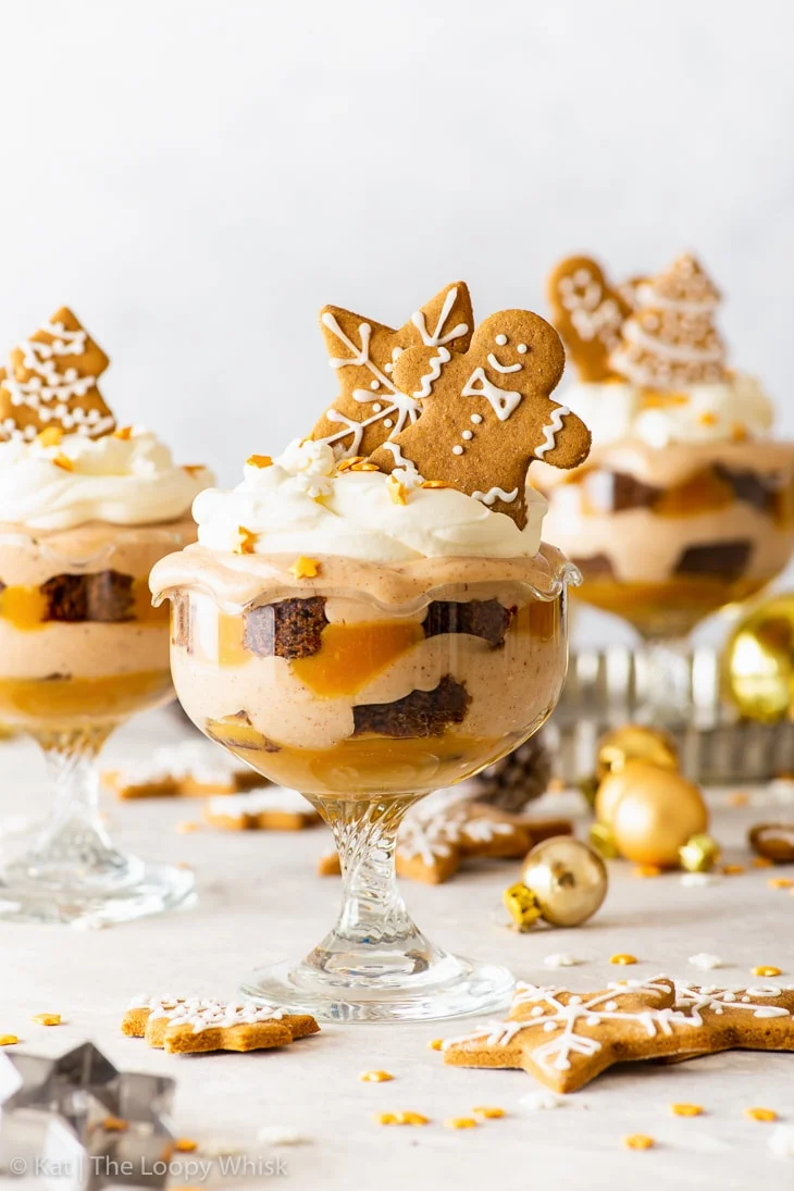 Vegan Gingerbread Christmas Trifle