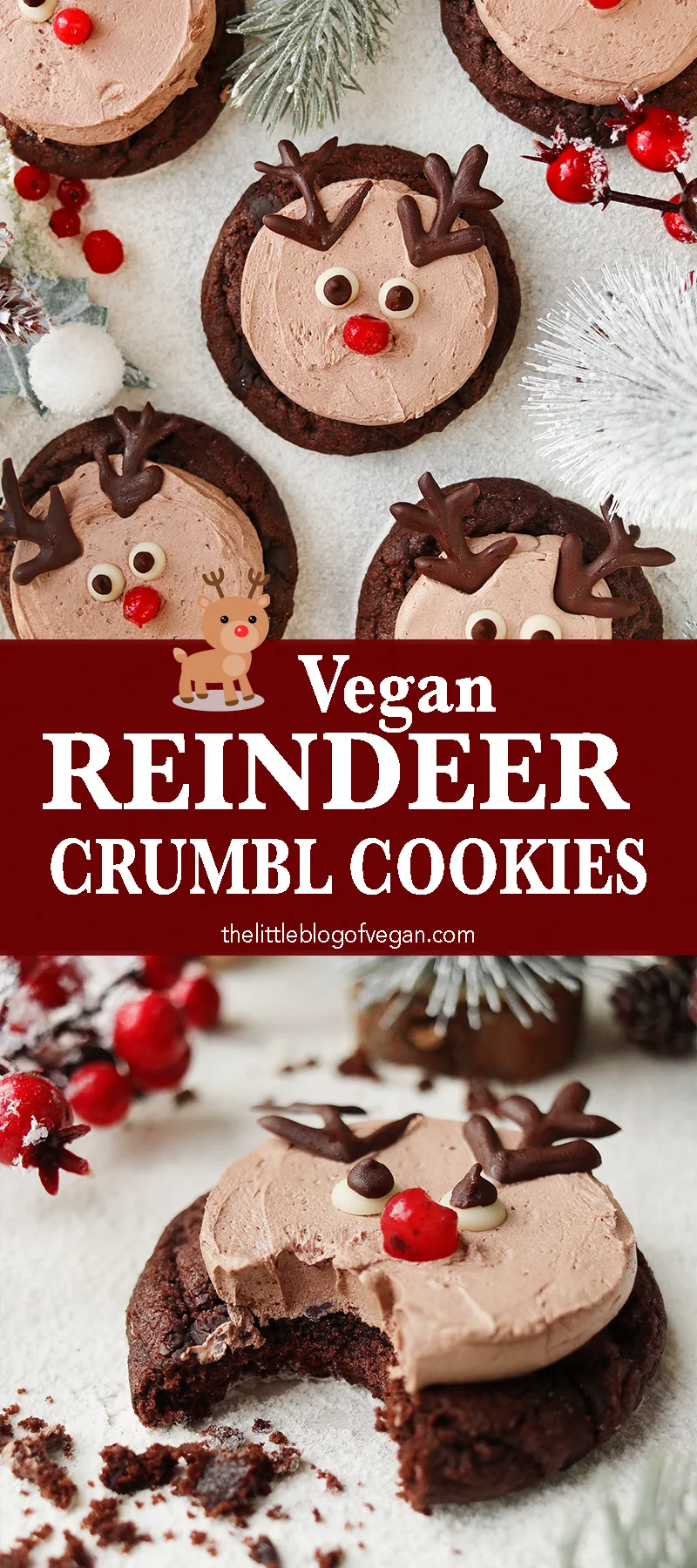 Vegan Reindeer Christmas Cookies