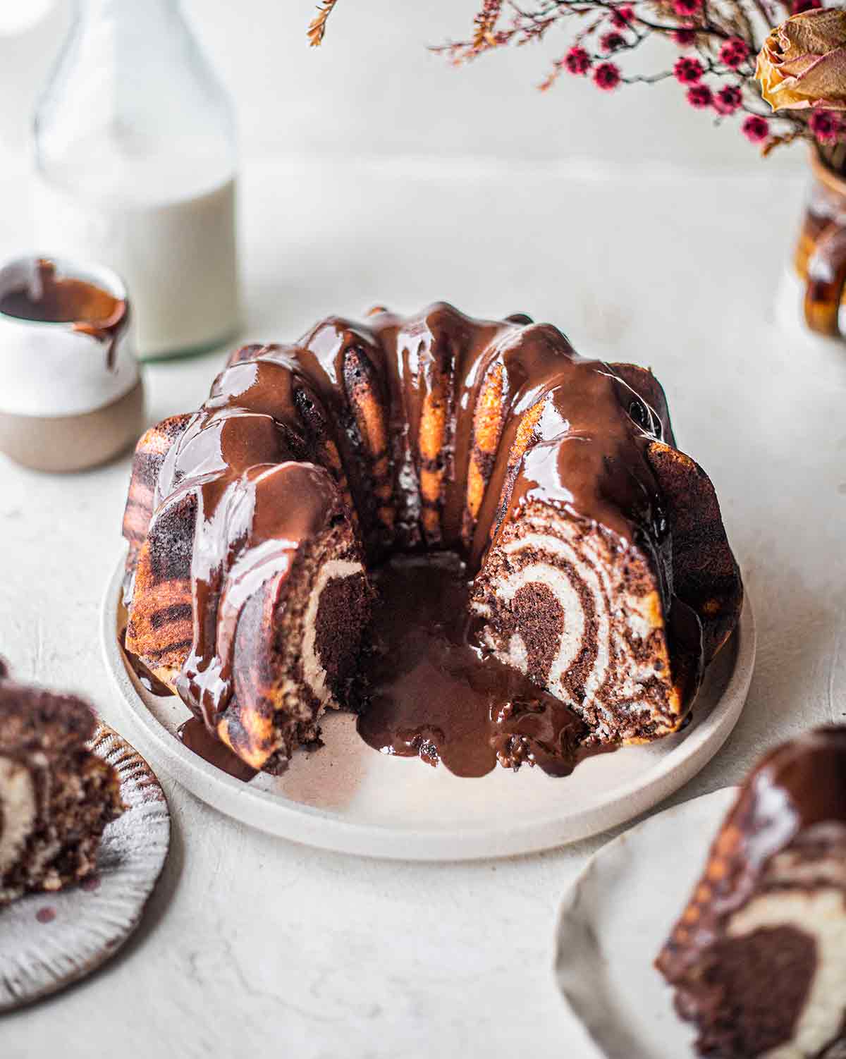 Vegan Zebra Bundt Cake (Vegan Marble Cake)
