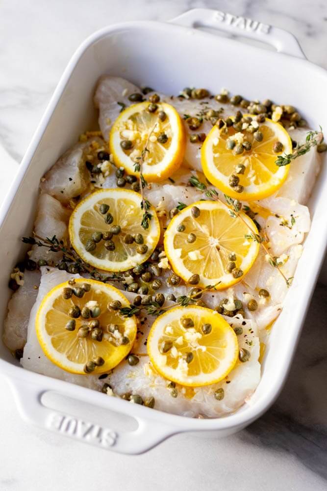 Baked Cod With Lemon And Capers