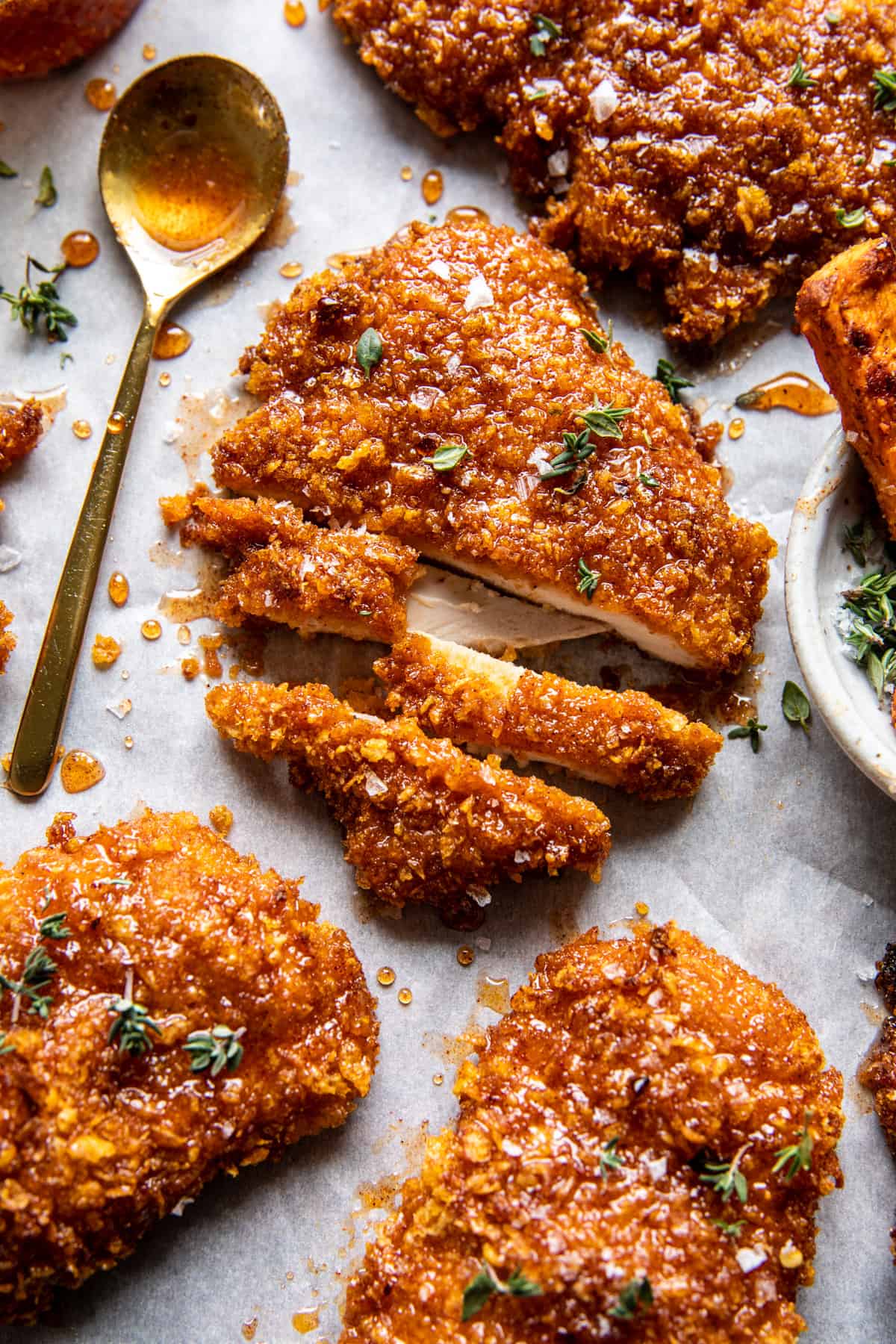 Baked Crunchy Hot Honey Chicken