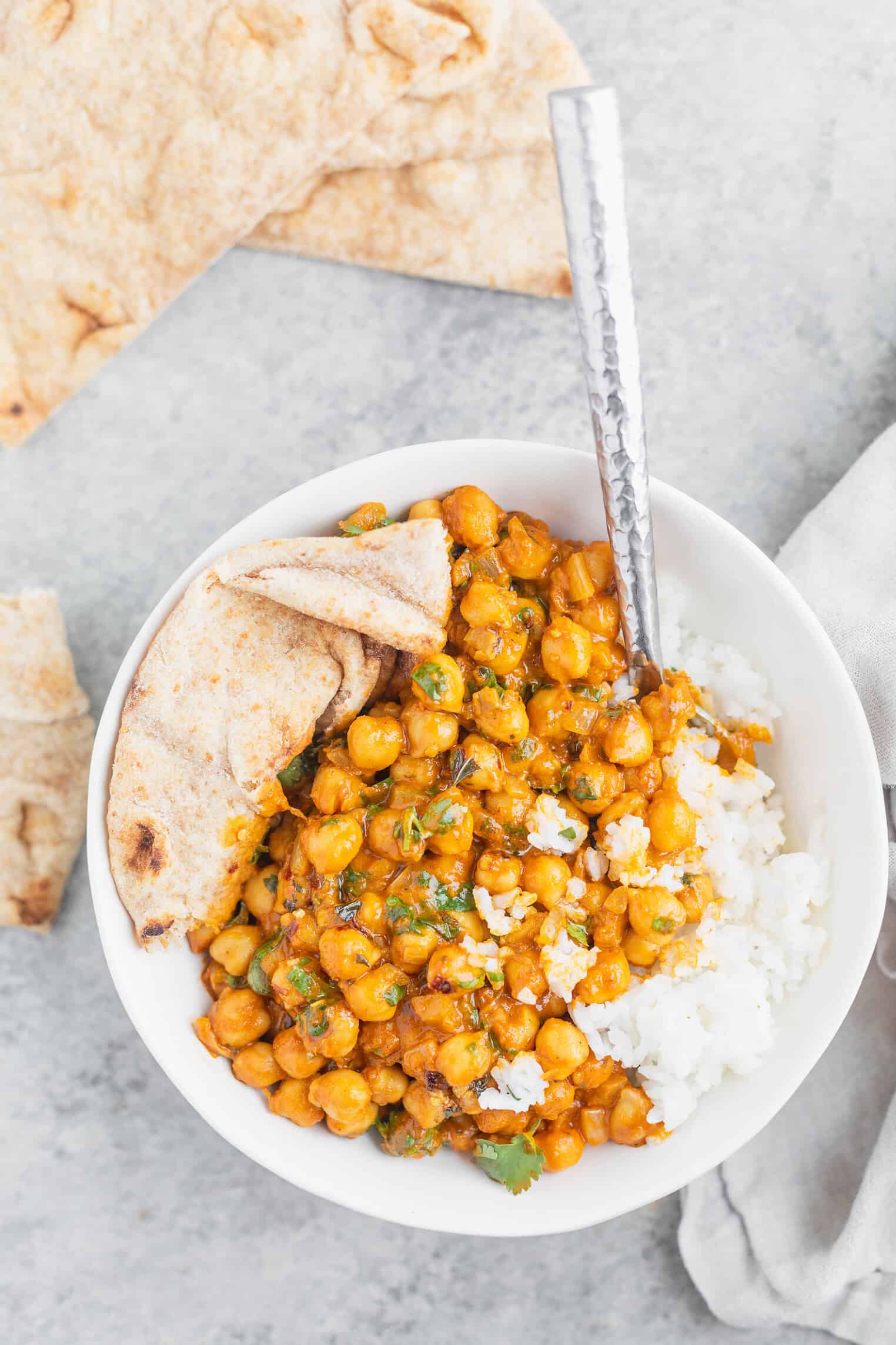 Chickpea Curry With Coconut Rice