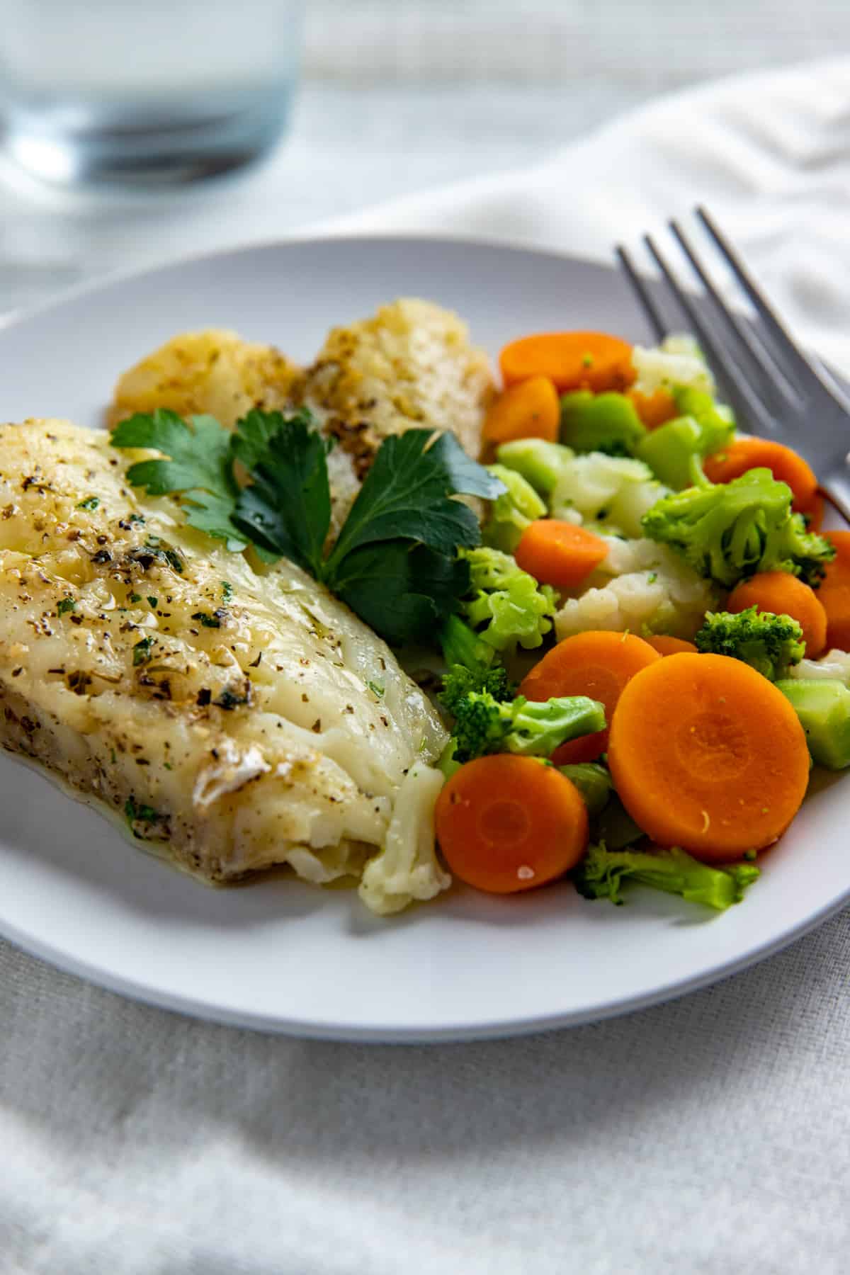 Cod With Garlic Herb Butter