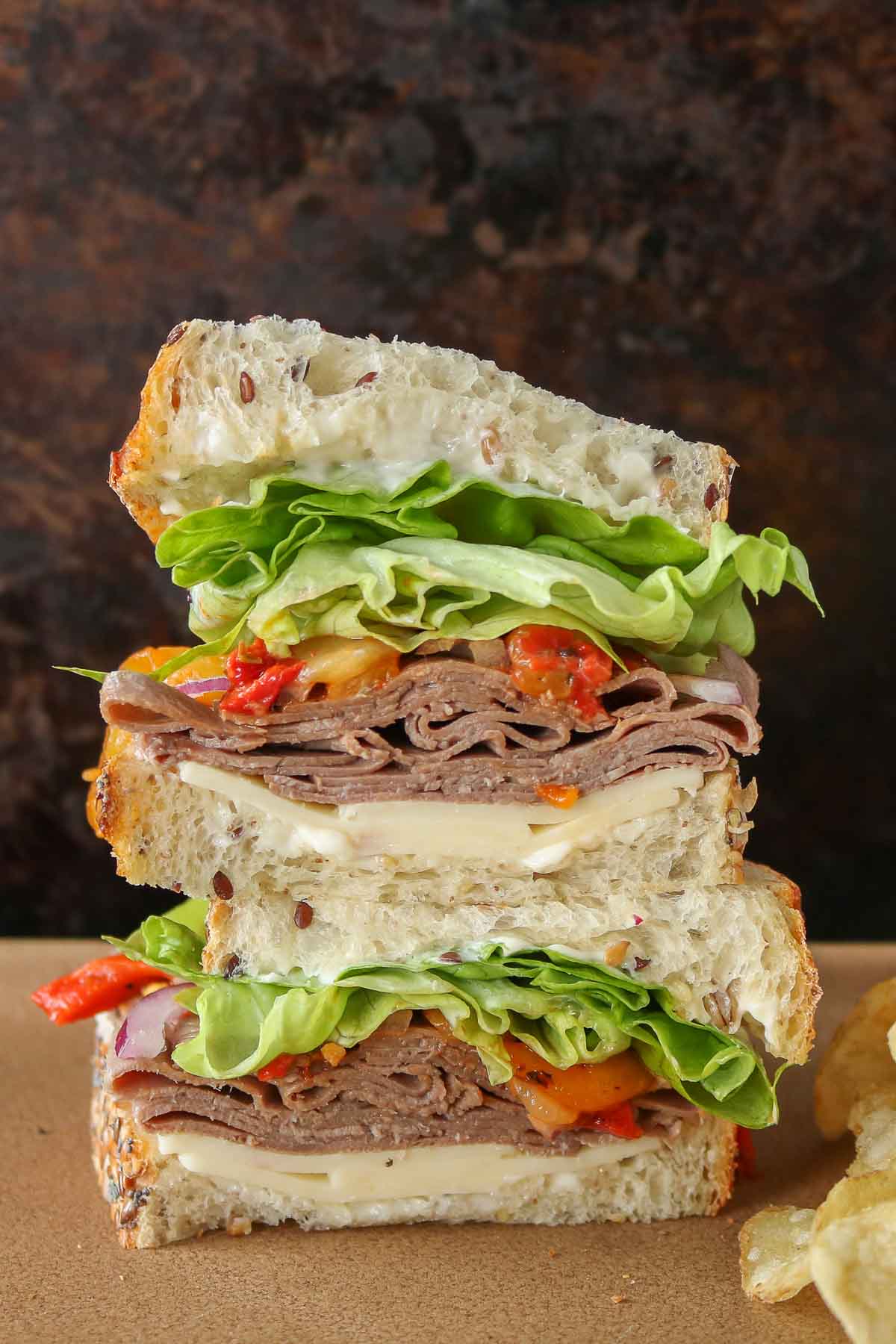 Cold Roast Beef Sandwich