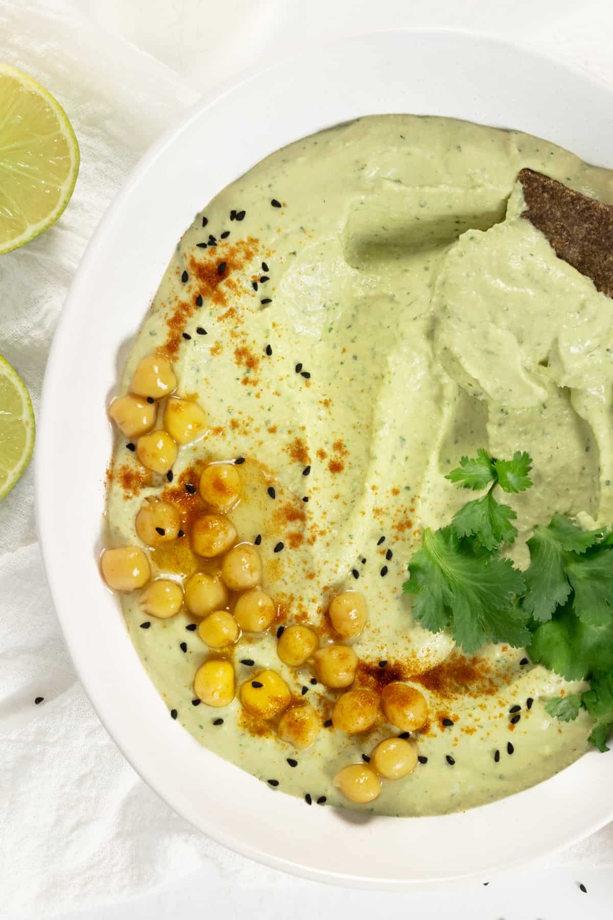Creamy Cilantro Lime Hummus