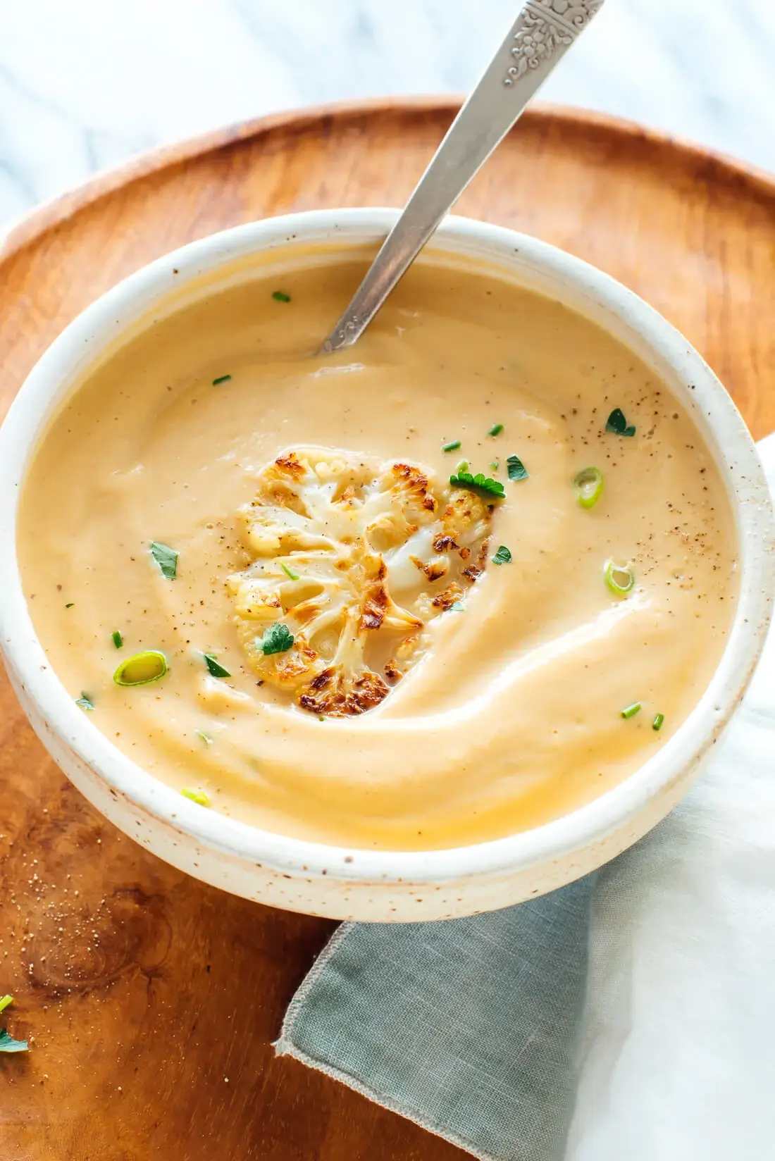 Creamy Roasted Cauliflower Soup