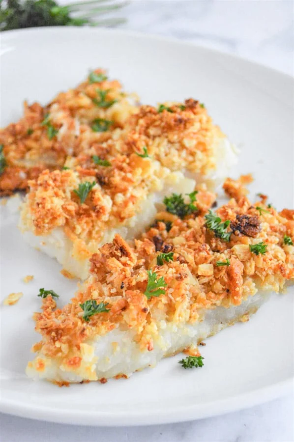 Crispy Parmesan Baked Cod