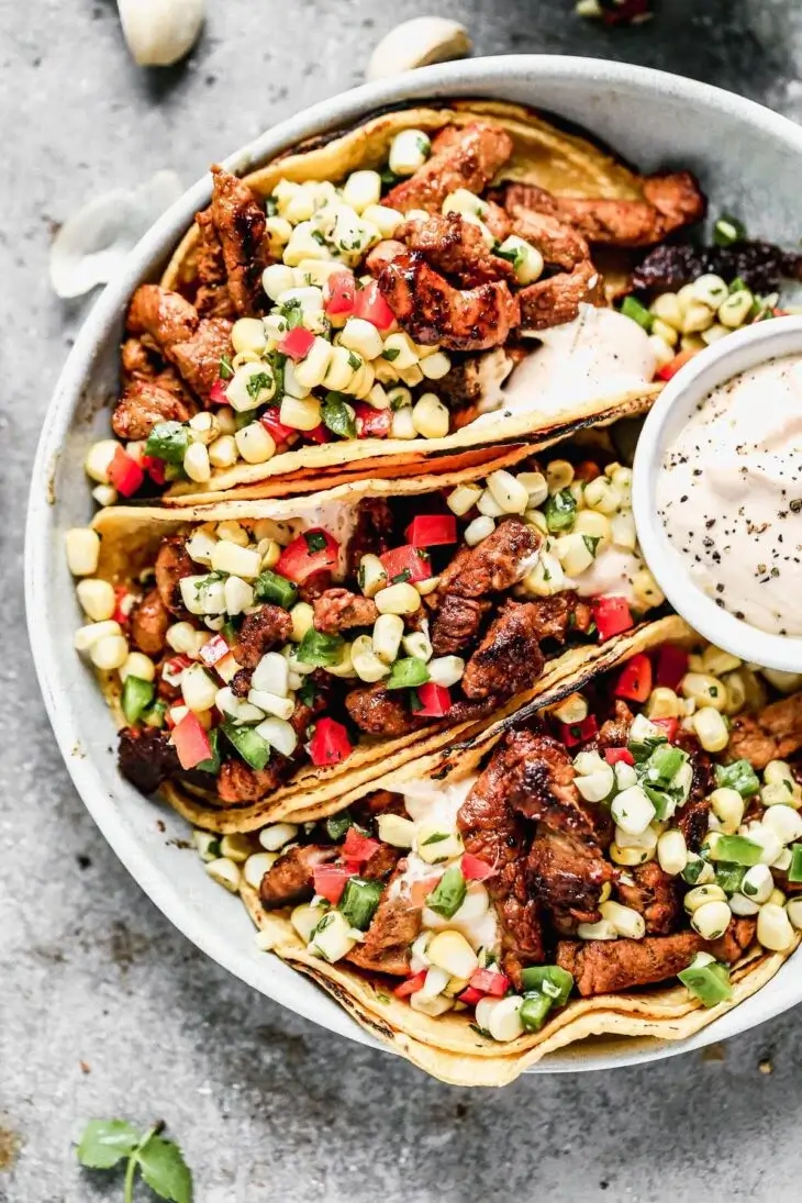 Crispy Pork Tenderloin Tacos With Corn Salsa