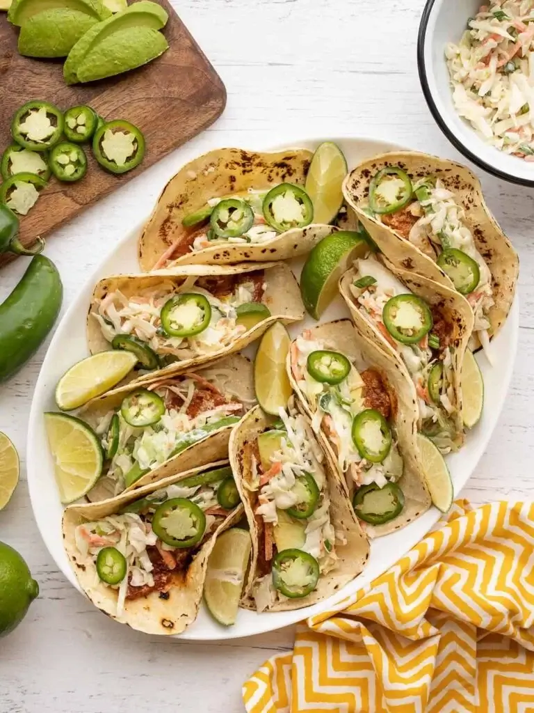 Fish Tacos With Cumin Lime Slaw