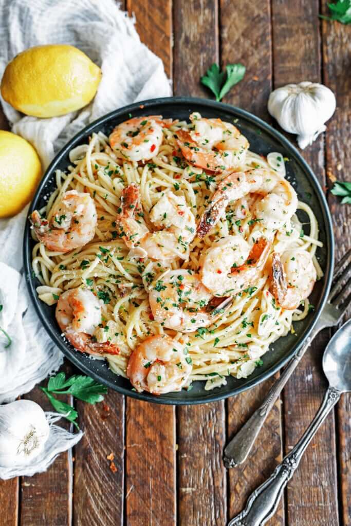 Garlic Shrimp Pasta