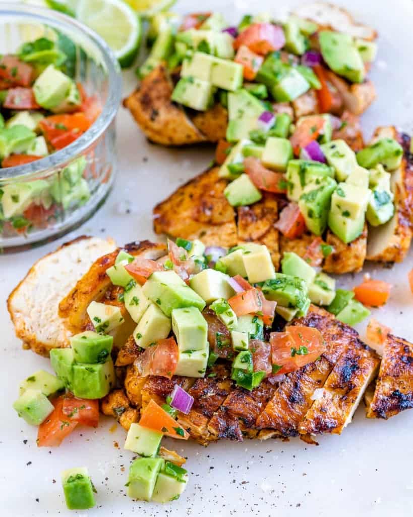 Grilled Chicken Breast With Avocado Salsa