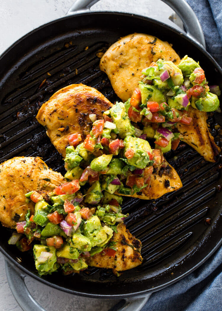 Grilled Chicken With Avocado Salsa